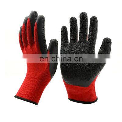 Cheap 13g Rubber Dipped Safety Glove Latex Coated Work Gloves Gloves For Construction Wholesale