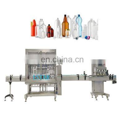 watsapp +86 15504261925 High accuracy automatic glass or pet bottle liquid  filling and capping machine