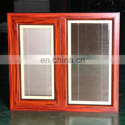 Australia Standard Aluminum Materials Double Glass Casement Window With Electric Shutter