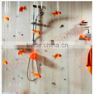 fancy fish transparent shower curtains