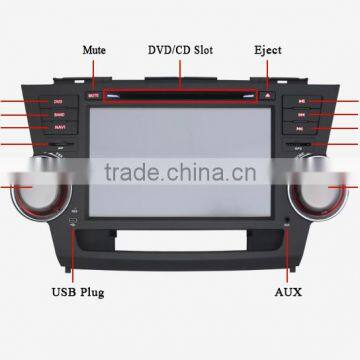 Double Din for TOYOTA HIGHLANDER Touch Screen Car DVD Car Stereo GPS 3G WIFI Bluetooth SWC RDS Phonebook AUX 1080P USB/SD photo-4