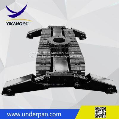 Custom steel track rubber pads undercarriage with rotary bearing for underwater robot from China