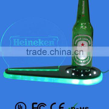 2015 newest promotional led bottle stand beer bottle glorifier with led lighting