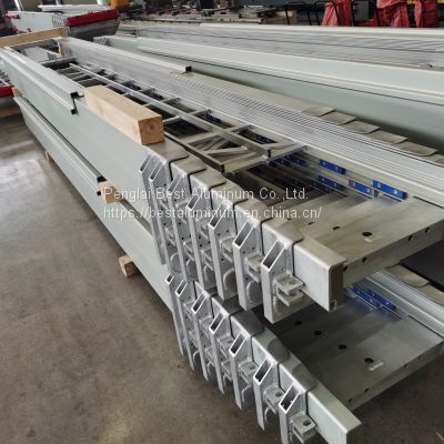 Lift telescopic aluminum ladder arm