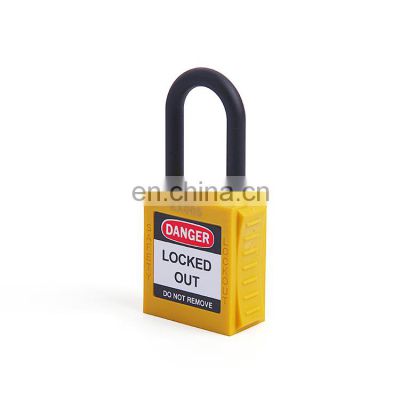 New Design Multi Color High Security Insulation Shackle Safety Padlock With Key