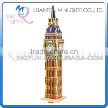 Mini Qute 3D Wooden Puzzle Big Ben world architecture famous building Adult kids model educational toys gift NO.MJ204