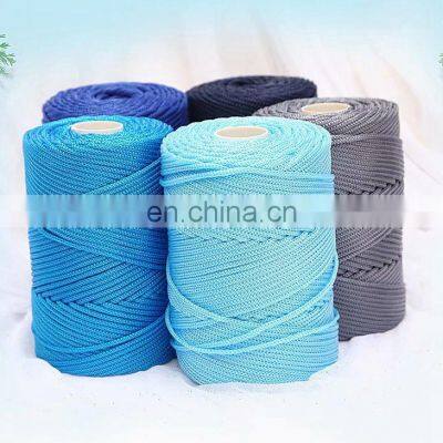 3mm Thickness Ice Silk Hat Thread Raffia Crochet Thread Textile Crochet 10s Ice Silk Thread Polypropylene Yarn for Hand Crochet photo-4