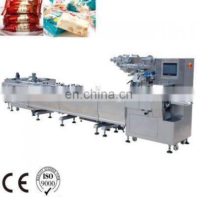 Automatic  Disc Feeding full servo control Horizontal peanut bar roll wafer pillow Wrapping Machine