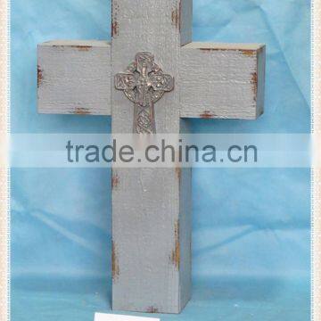 wholesale decorative antique carved wood cross design for home&garden decor. HW15A00349
