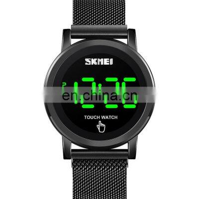 New Arrival Skmei 1668 Luxury Gold Led Digital Watch Men Mesh Strap Original Factory Wholesale Price photo-4
