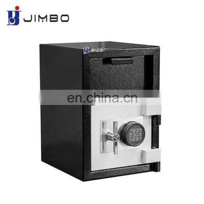 JIMBO Black Metal Home Money  vault double key safe deposit box