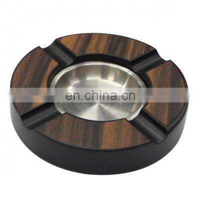 luxury customized printing logo modern diy wood cigar ashtray wooden cigar ashtray