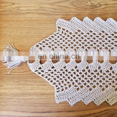Hot Selling Macrame Crochet Table Runner, Decor Table Cotton Knitted Runner Wholesale in Vietnam photo-4