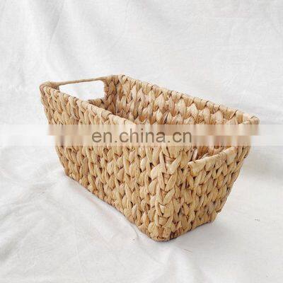 Handmade Water Hyacinth Storage Basket, Straw Basket For your laundry toy storage, bathroom organizer