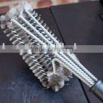 18 Inch Stainless Steel Grill Clean Brush With Bonus Silicone Glove and Food Service Tongs Set Popular Barbecue Tool Set photo-5