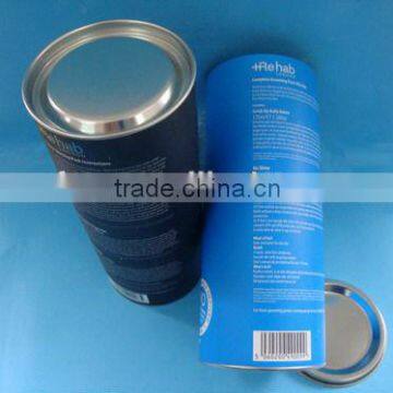 Round paper bottle for gift, tin cap paper bottle