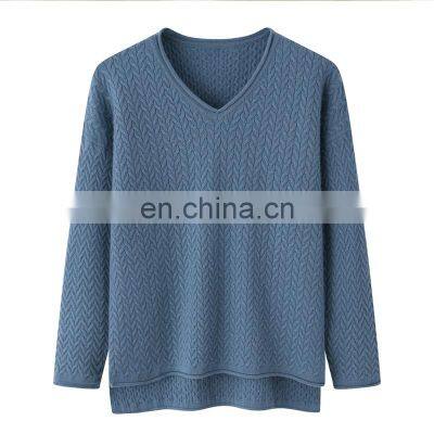 Custom Women's Oversized Cable Knit Cashmere Sweater Plus Size Casual Tops for Fall & Winter Solid Pattern Breathable for Adults