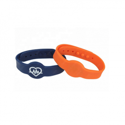 OEM Custom Printed 13.56Mhz RFID NFC Silicone Wristband