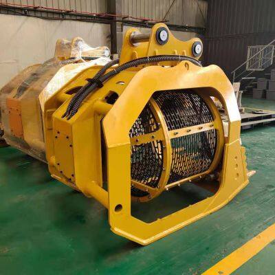 Excavator modification sand screening bucket hydraulic drum screen coal mine crushing screening bucket