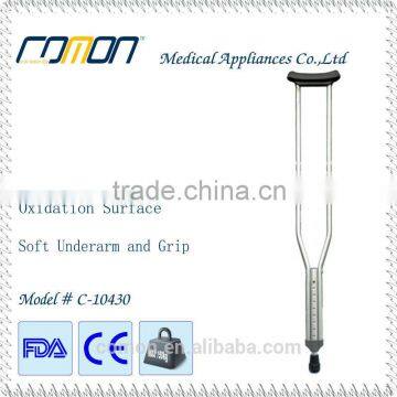 Pair of Crutches Under Arm Adjustable Coloured Light Walking Cane Elbow