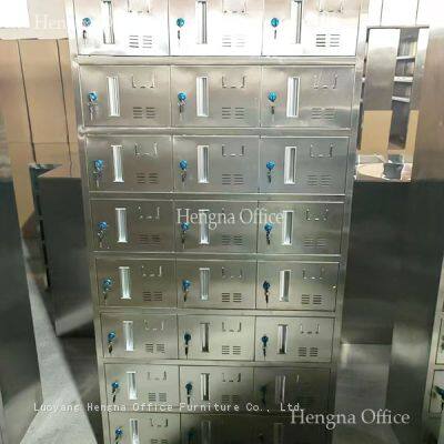 Commercial Stainless Steel Storage Locker-STL319| Multiple Compartment Design& Name Card Slot for School and Public Facilities-China Factory Hengna
