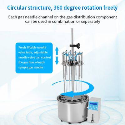 Tuohe Water Bath Nitrogen Blowing Instrument SD-12 Laboratory Concentration Equipment 12-position photo-3