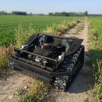 Máquina de cortar césped industrial de un solo cilindro VTLM600 Cortador de césped a gasolina de 600 mm con control remoto y oruga de goma