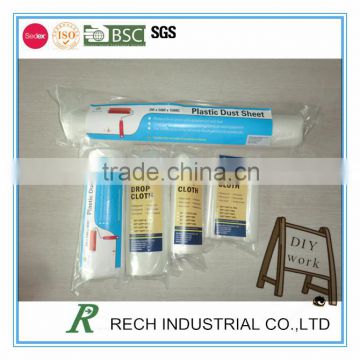 ISO 9001 LDPE plastic drop cloth for dustproof