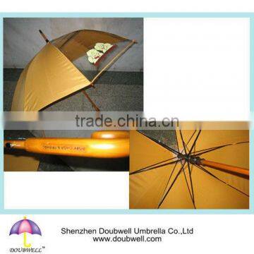 Wooden Shaft and Wooden Handle Umbrella photo-1