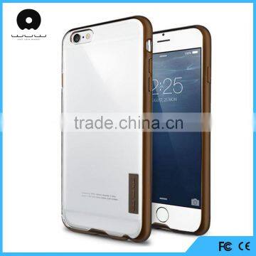 Clear Slim Transparent Acrylic Plastic Back Cover Flexible TPU Silicone Frame Bumper Hybrid Case for IPhone 6 Supplier's Choice photo-3