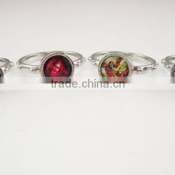 Religious Gift Rosary Prayer Finger Ring with Different Images