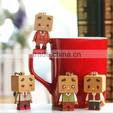 Wholesale 3D super PVC USB keychain/new product cartoon character PVC usb flash drive