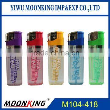 Transparent logo mark print plastic material disposable cigarette electronic lighter