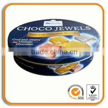 Chocolate Oval Metal Tins With Lid