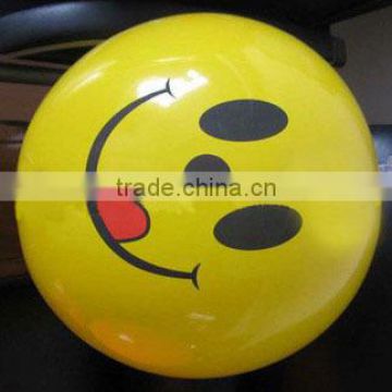 PVC inflatable lovely beach balls with smile face for promotion