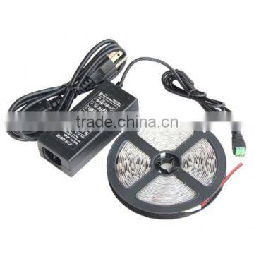 5050 300LED SMD Cool White 5m 500cm Strip Light Lamp+DC Connector+12V 5A Adapter