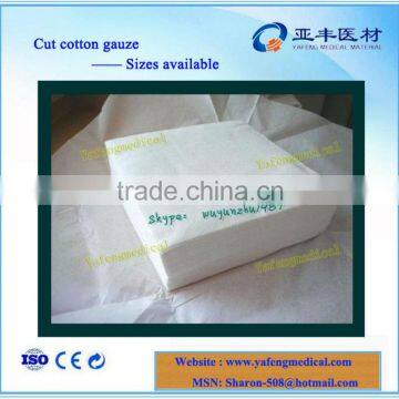 CE and ISO Approved Absorbent Cutting Cotton Gauze