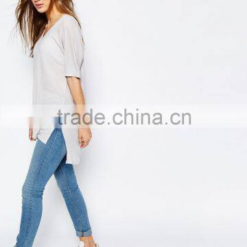 Wholesale Reasoable Price High Quality Balck 100% Ctton v Neck t Shirt photo-4