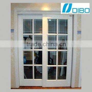 Modern design Double Glass electrophoresis slide door for washroom