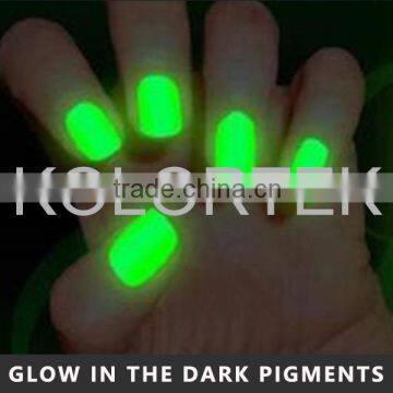 Photoluminescent pigment, glow in the dark nail polish pigments