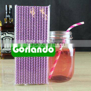 Mixed Color Chevron Bending Paper Drinking Straw photo-5