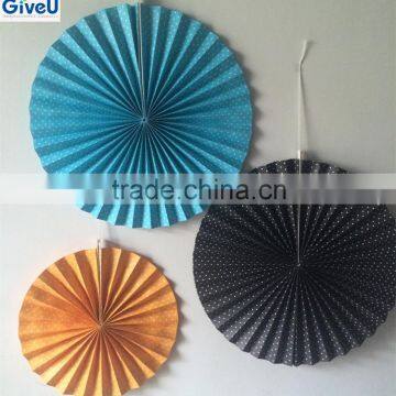 Printing Hanging Wedding Decoration Round Paper Fan Europe Regional Feature Party Favors China