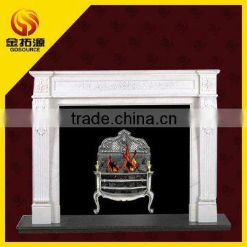 modern carved marble decorative fireplace mantel