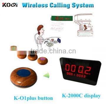 Wireless Ordering System Wireless Panel Display Receiver With Table Buzzer Restaurant Waiter Call Bell For Catering Equipment