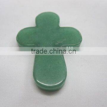 Cross Pendant Green Aventurine Pendant Fittings Gemstone Jewellery photo-2