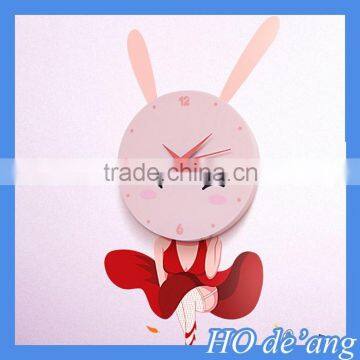 HOGIFT high quality unique creative novelty bamboo quartz wall clock for living room