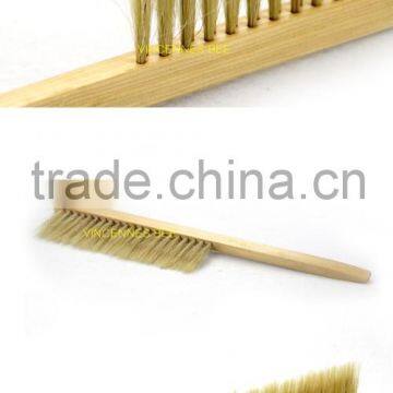 Top Quality Beekeeping Wooden Handle Horsehair Bee Brush, Double Row Bee Brush Horsehair Beehive Brush Cleaning Brush photo-3