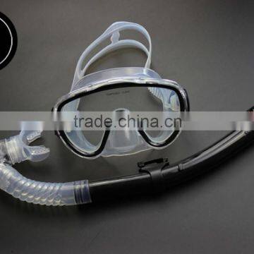 Water Sports Anti-Fog Silicone Scuba Diving Mask Dry Snorkel Set photo-4