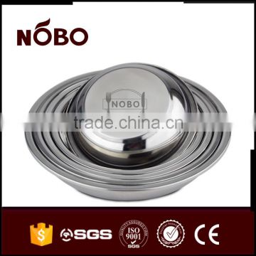 round shape stainless steel dinner plate