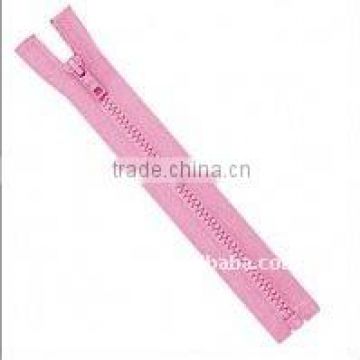 #3 #5 #8 pink color open end plastic zipper